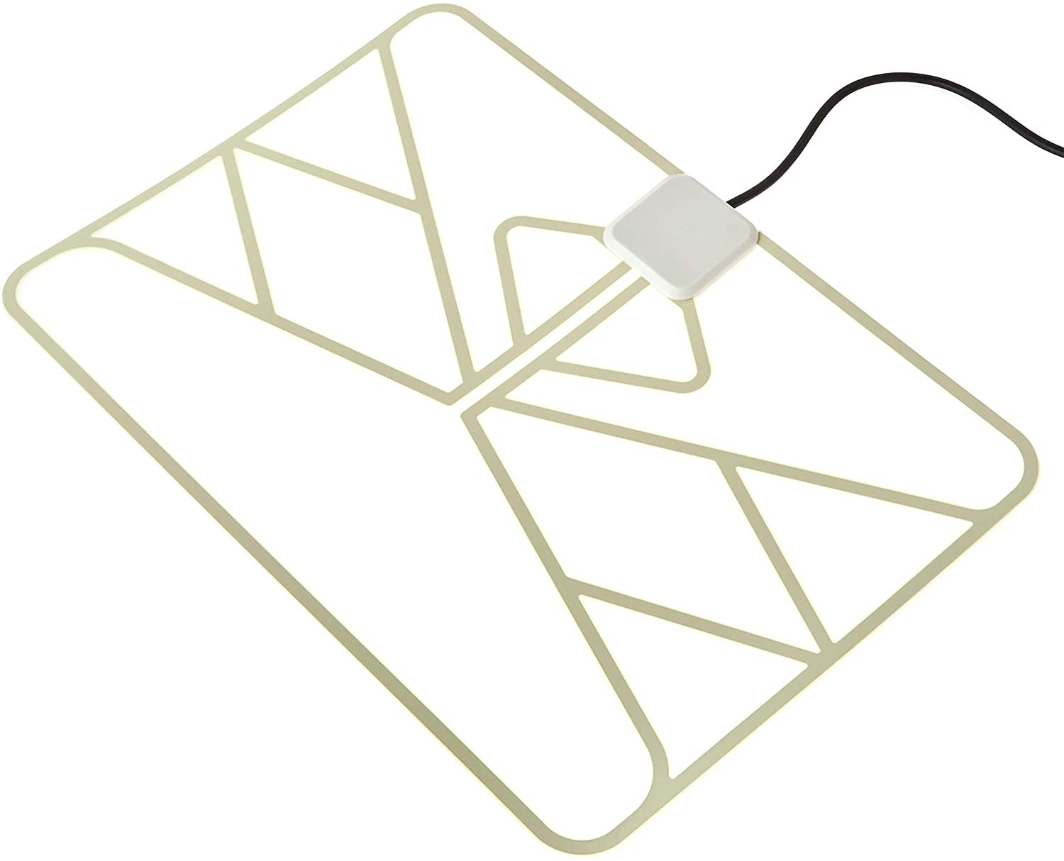 onn. Indoor Clear TV Antenna up to 35 Mile Reception Range HD Television broadcasts Quick Setup