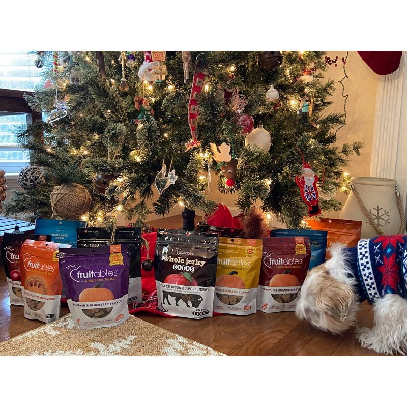 Fruitables Whole Jerky Bites Grilled Bison and Apple Jerky Dog Treats - 5oz