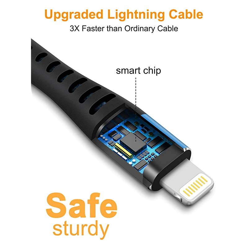 Short iPhone Charger Cable 1ft, CABEPOW 3Pack 1Foot Lightning Cable, Data Sync Fast iPhone Charging Cable Cord for iPhone 11/11 Pro /11 Pro Max/XS/XS Max/XR/X/8/8 Plus/7/7 Plus/6/6 Plus/5/SE-Blue