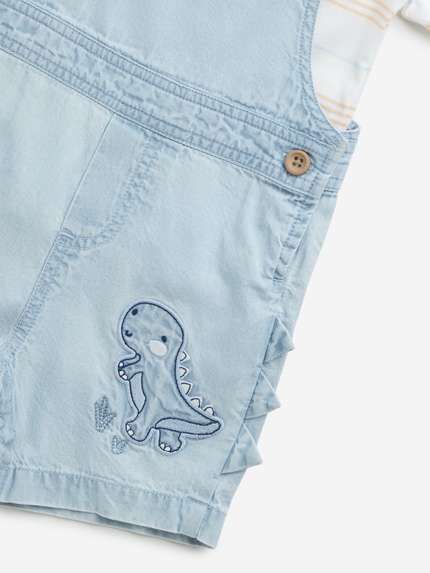 Budding Bees Kids Blue Ombre Jumpsuit with Attached Bow