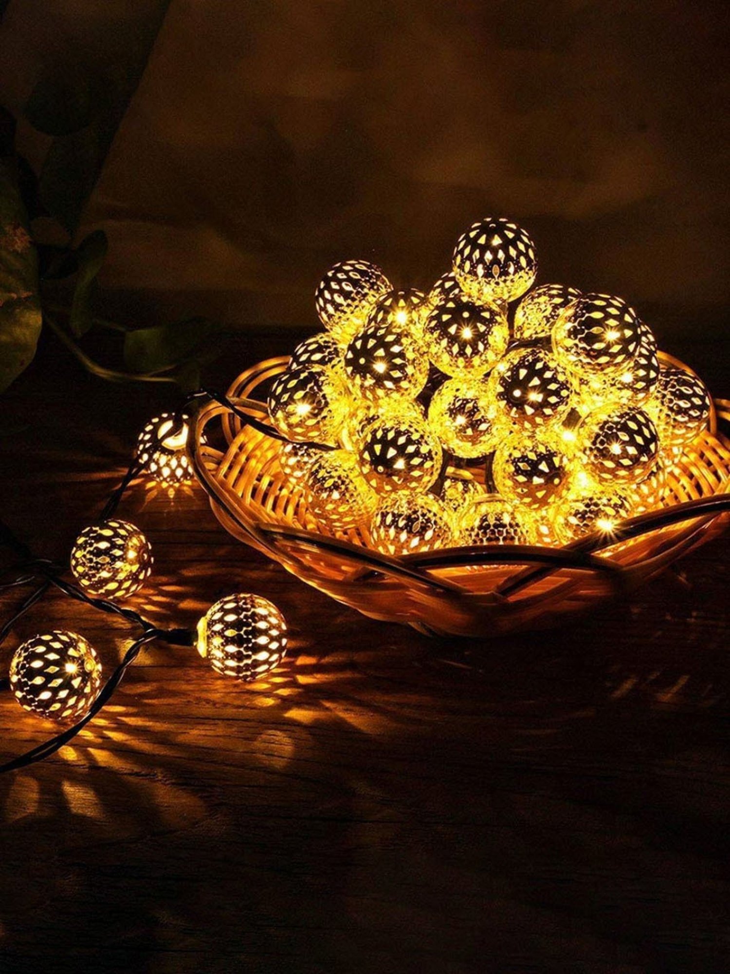 Xergy Moroccan Ball LED String Fairy Lights Outdoor & Indoor for Home Decoration Light (Warm White)