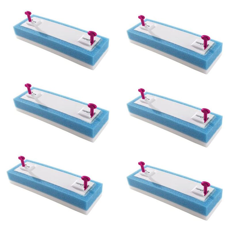 Mr. Clean 446269 Durable Magic Eraser Power Squeeze Foam Floor Mop Cleaning Sponge Refill for Mopping Surfaces in Household or Office (6 Pack)