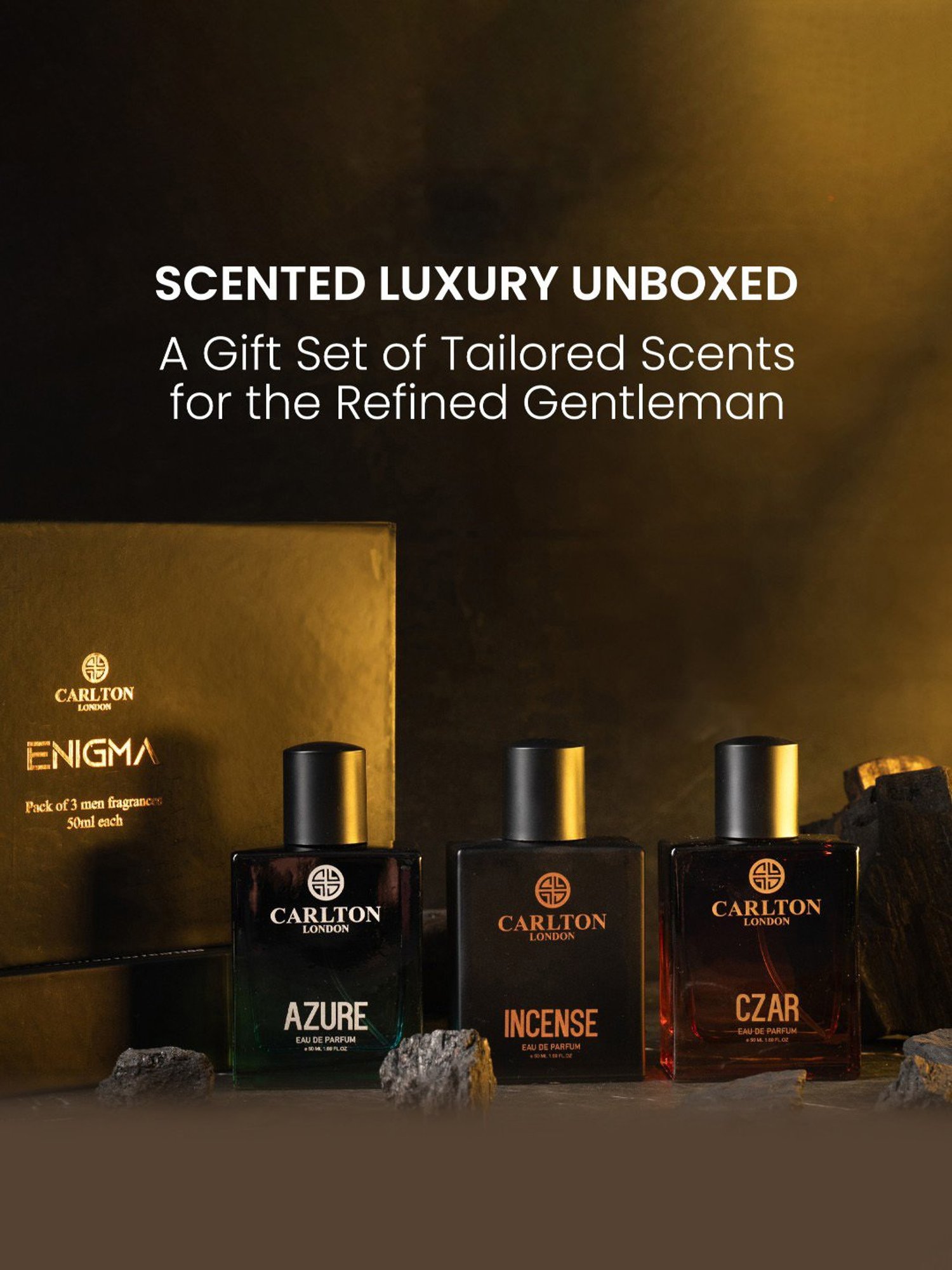 Carlton London Enigma Fragrances Set for Men - 3 Pieces