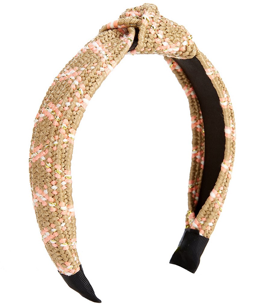 GB Girls Pink Raffia Twist Headband