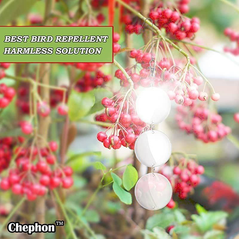 Upgraded Bird Repellent Discs Set Large 24PCS Pack Highly Reflective DoubleSided Bird Repellent Scare Disks Better Bird Deterrent Product to Keep All Birds Away Like Woodpecker and Pigeon