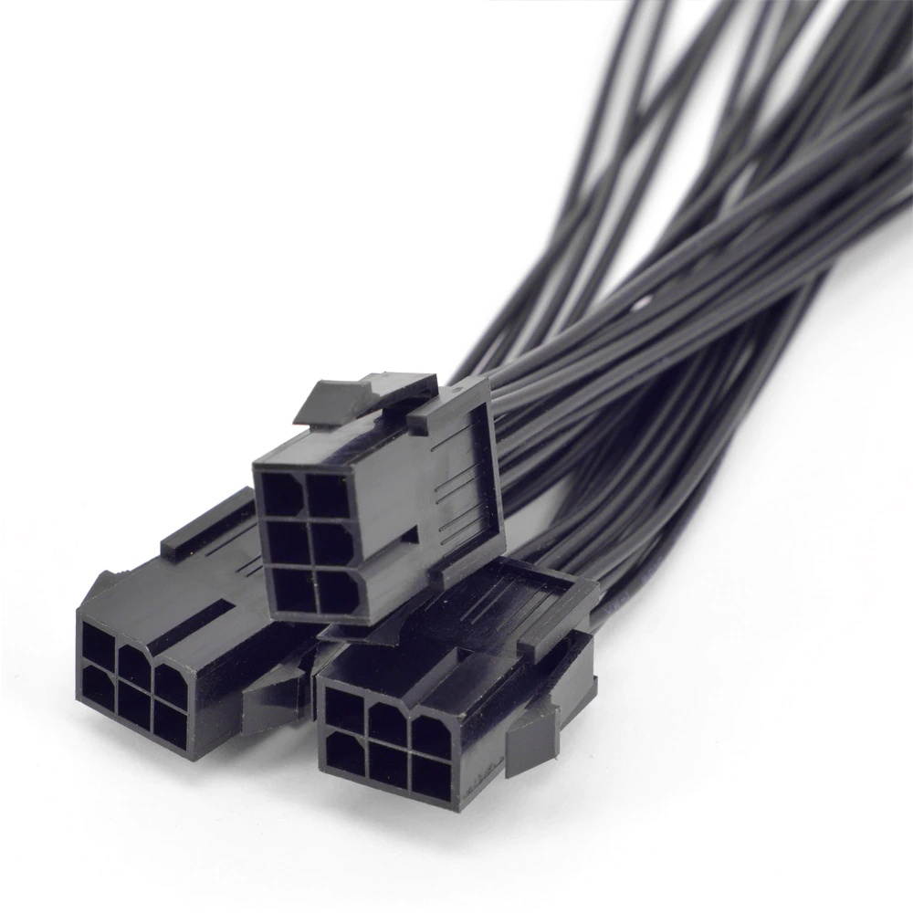 PCI-e 6pin 1 to 6 Port 3Pin Fan Power supply Cable For PCI express Graphics Card PC 6 ways 3P Cooling PWM Y splitter 20cm 22AWG