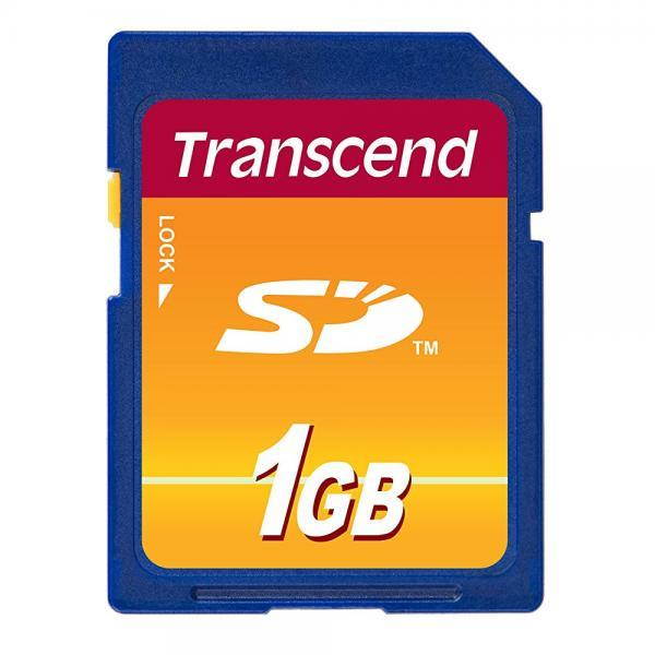 Transcend 1 GB SD Flash Memory Card TS1GSDC