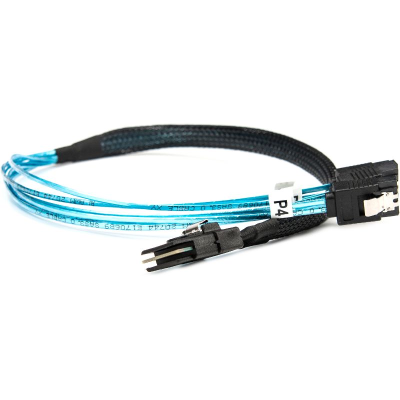 Rocstor Premium 20in Serial Attached SCSI SAS Cable - SFF-8087 to 4X Latching SATA - SAS/SATA for H