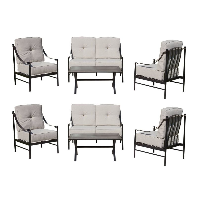 8pc Iron Frame Outdoor Patio Seating Set - Patio Festival