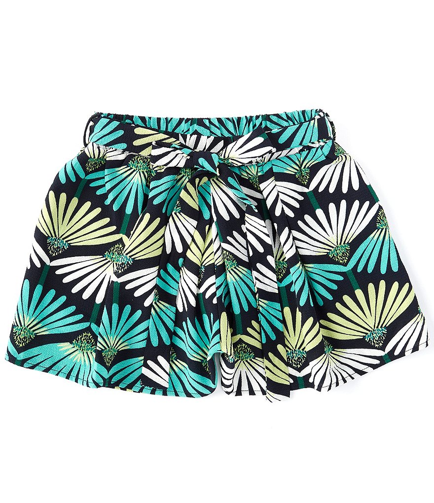 Angie Big Girls 7-14 Bird/Floral Ruffle-Hem Skort