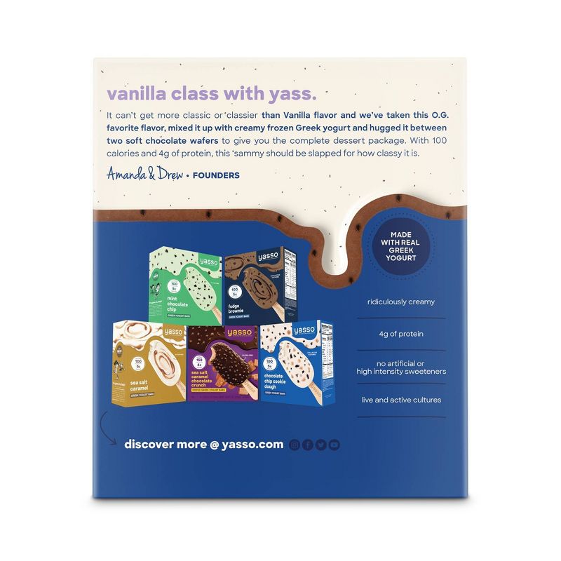 Yasso Vanilla Bean Frozen Greek Yogurt Sandwich - 10oz/4ct