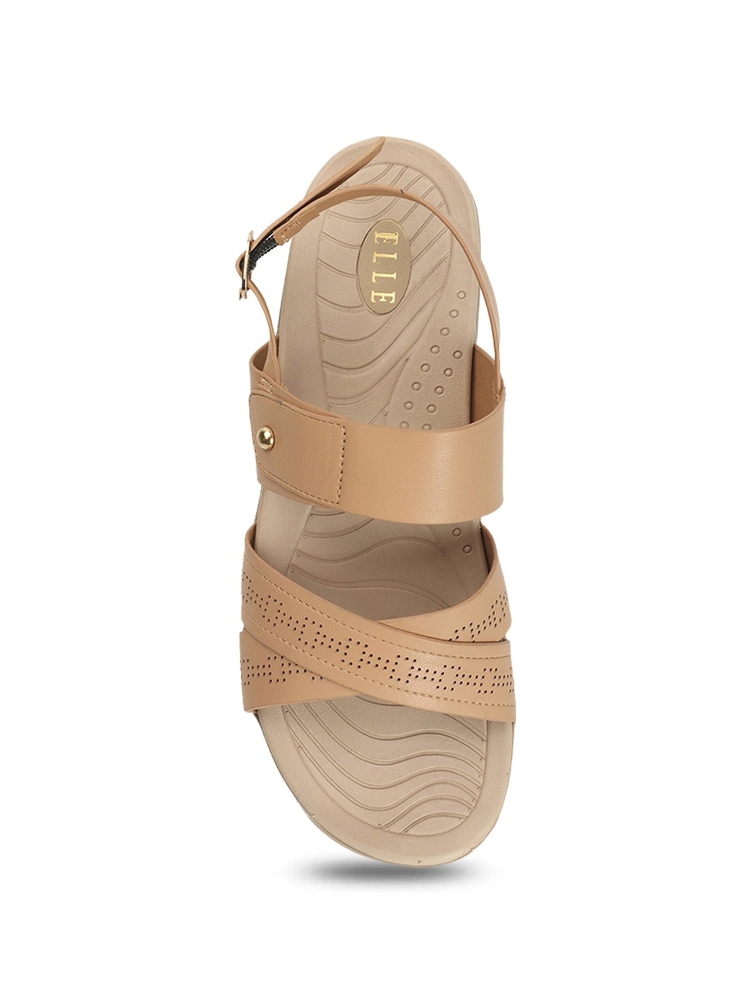 Elle Women's Beige Back Strap Sandals