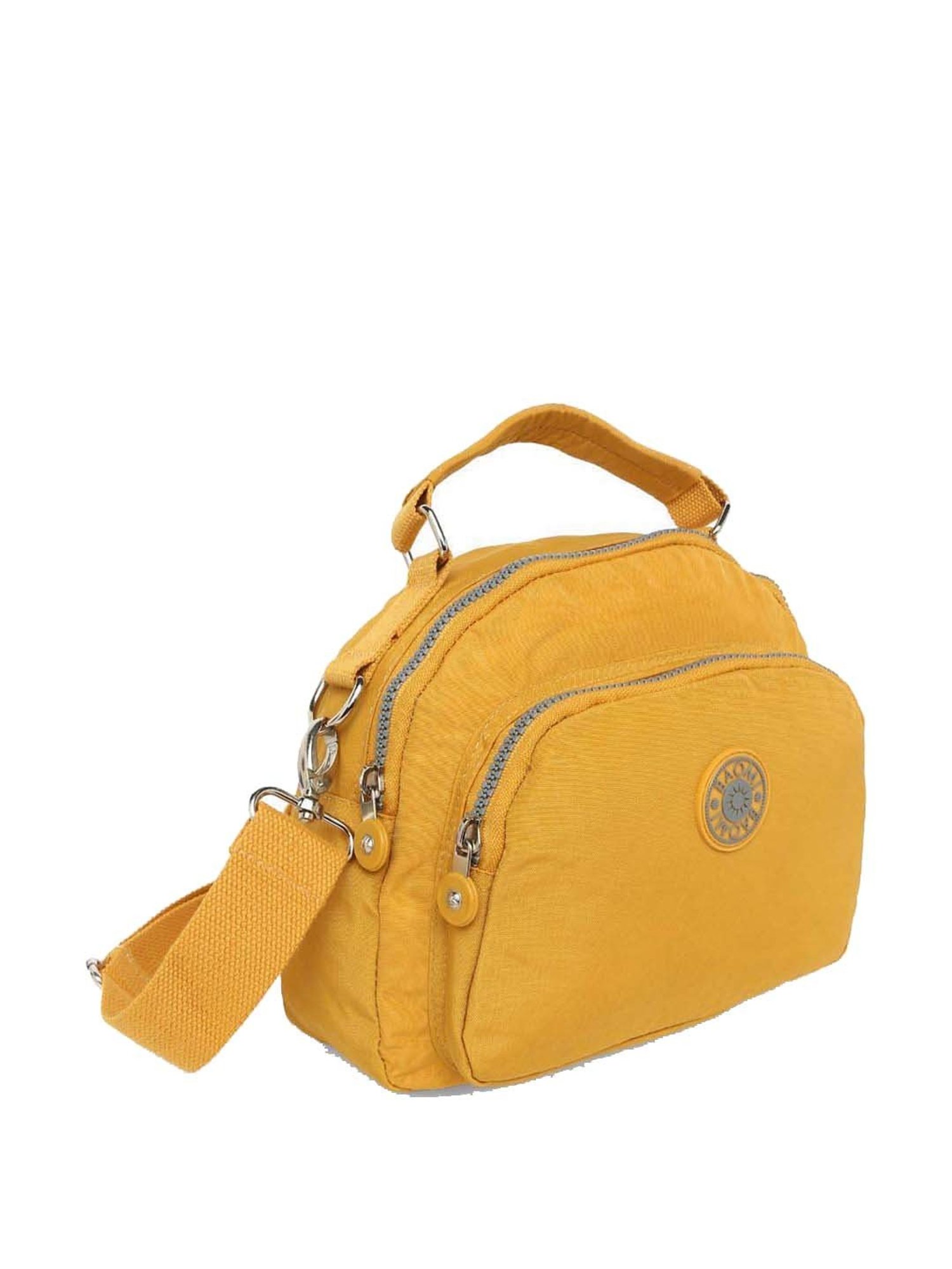Baomi Yellow Solid Medium Cross Body Bag