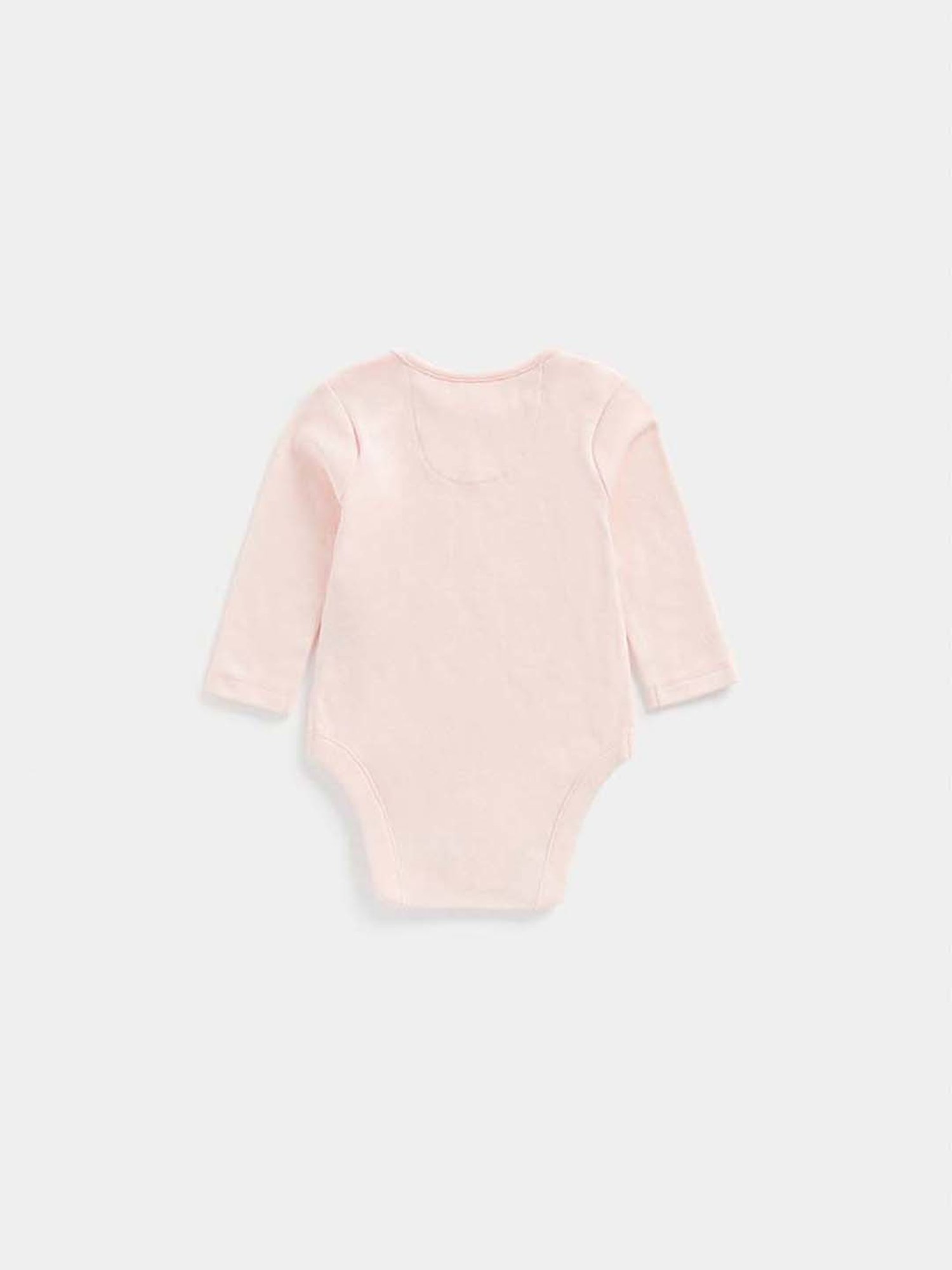 Mothercare Kids Pink Cotton Printed Full Sleeves Bodysuit