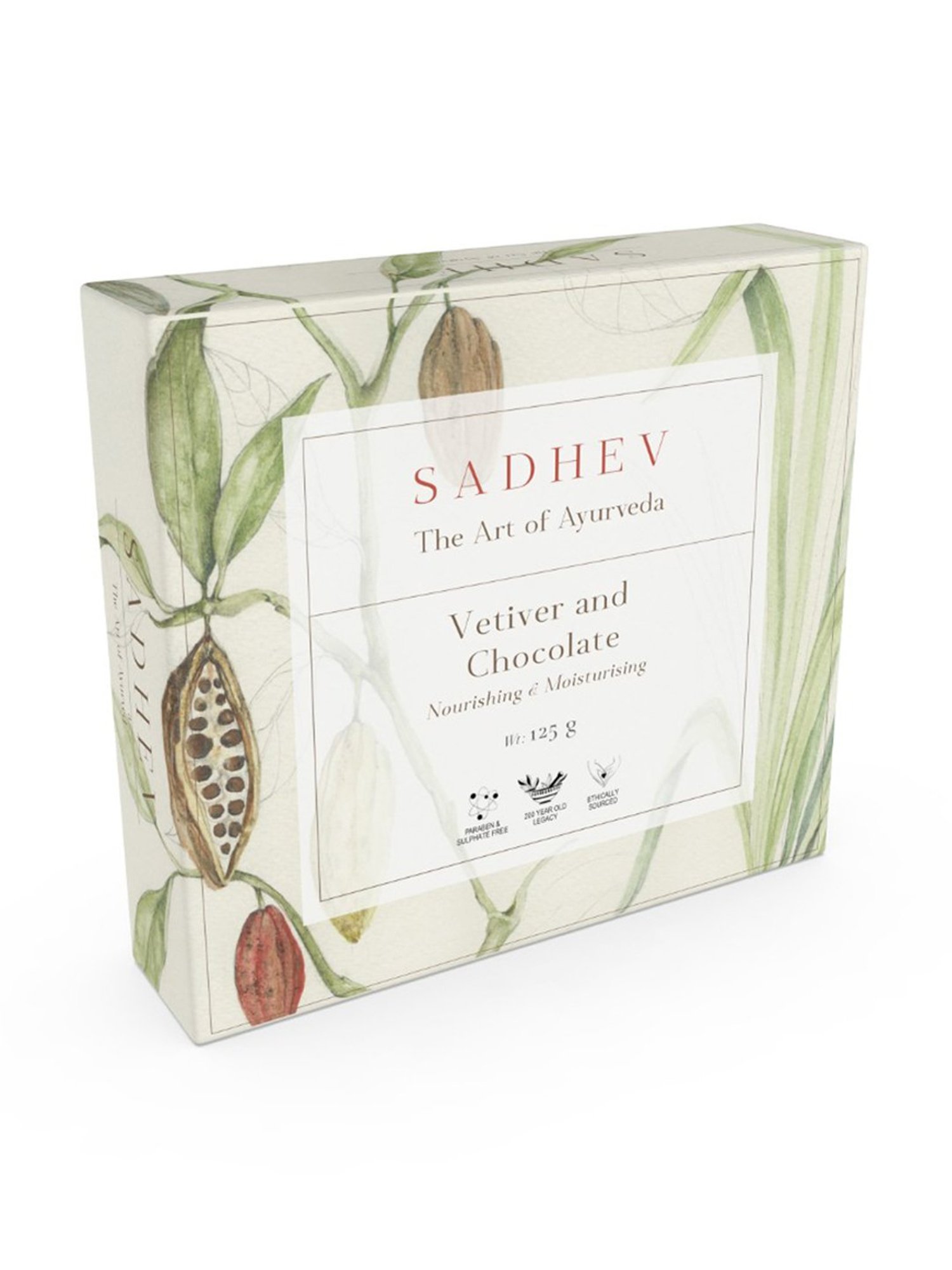 SADHEV The Art Of Ayurveda Vetiver & Chocolate Soap - 125 gm