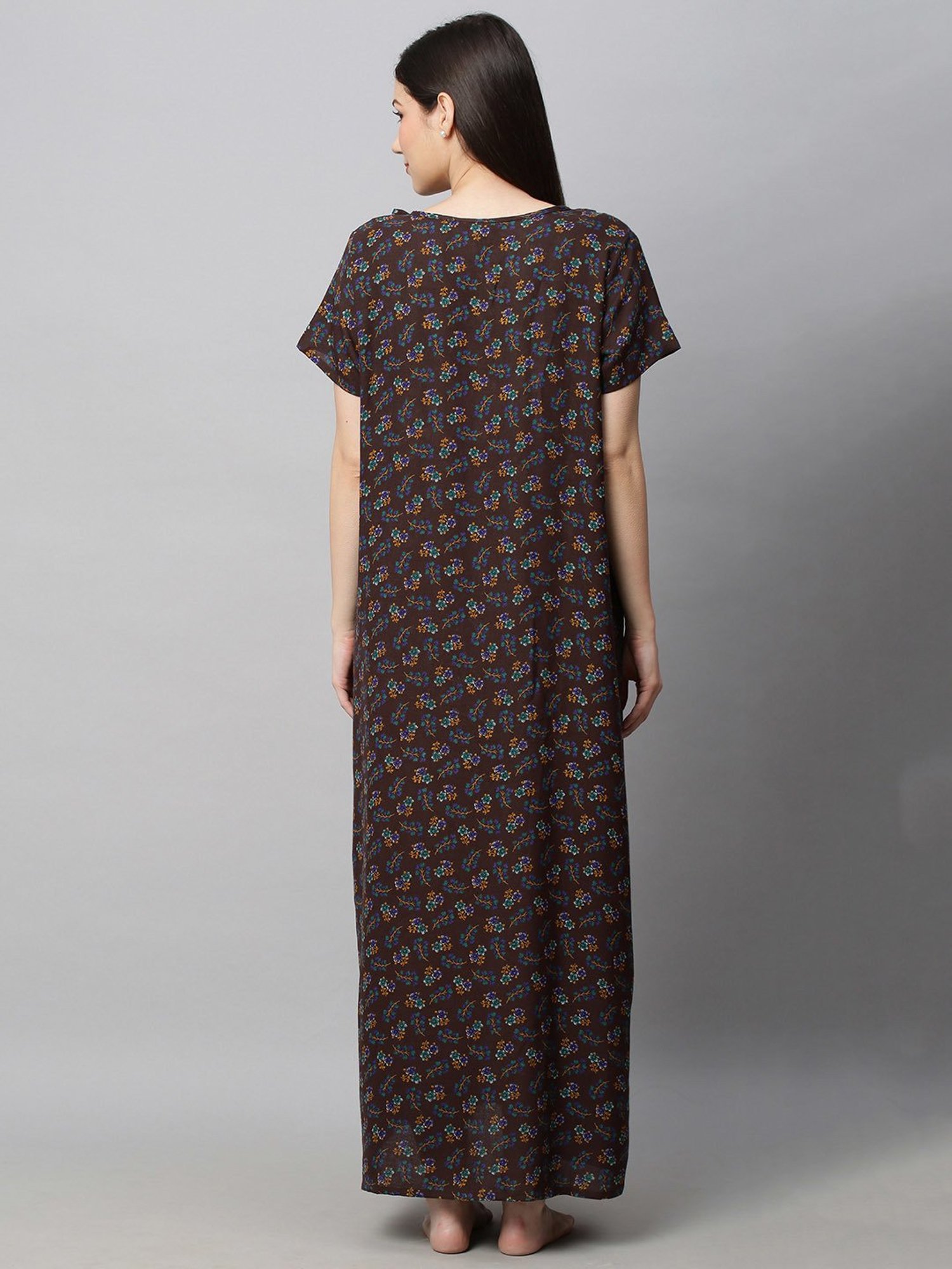 Clovia Yellow & Pink Graphic Print Maternity Top With Pyjamas