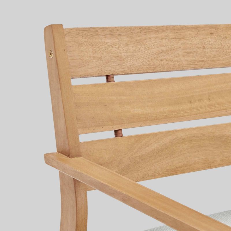 Viewscape Outdoor Patio Ash Wood Loveseat - Natural/Taupe - Modway