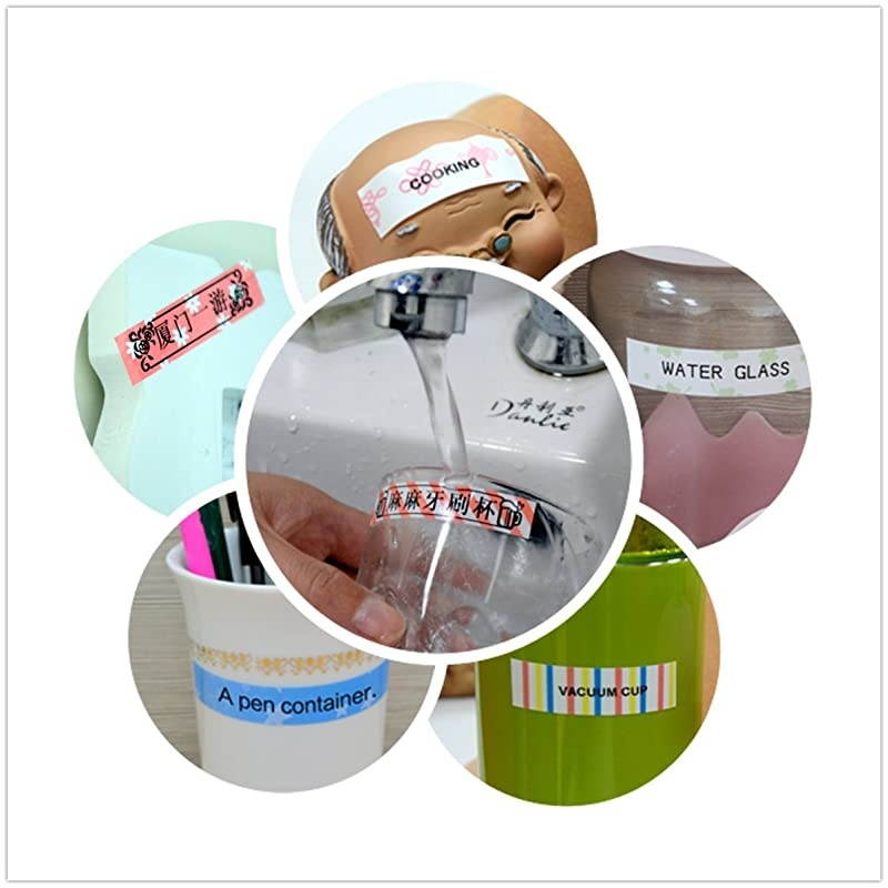 MK231 Label Tape  2 Rolls Unique Design Cartoon Style Black on Pink Love Compatible for Brother NonLaminated M Series Labeling Tape MK231 MK231 M231 12mm 047 X 8m 262