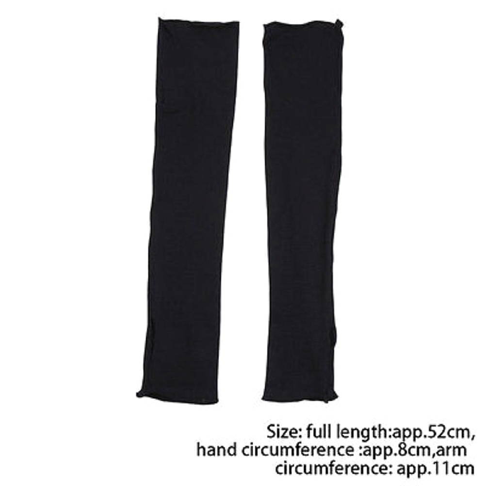 Stretchy Arm Cover UV Protection Sleeve Breathable Elbow Protector Elastic Elbow Brace for Sun Protection Size M(Black)