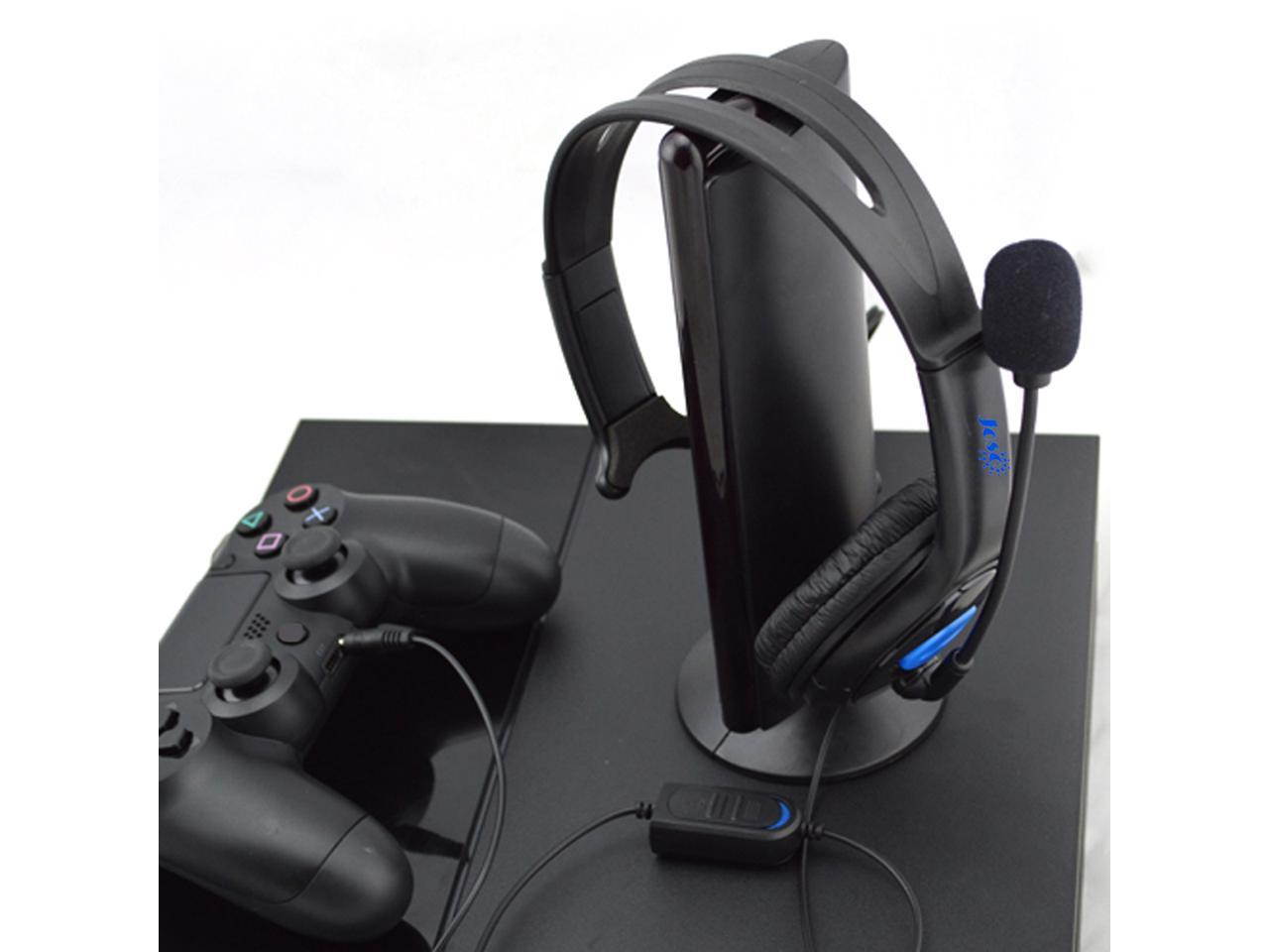 Ackmioxy PS4 Unilateral Headset 3.5mm Wired Traffic Chat Online Gaming One Ear Headphone with Microphone for Playstation 4, PS4 Pro, PS4 Slim, Nintendo Switch, Laptop, Xbox One S X(Extra Adapter Neede