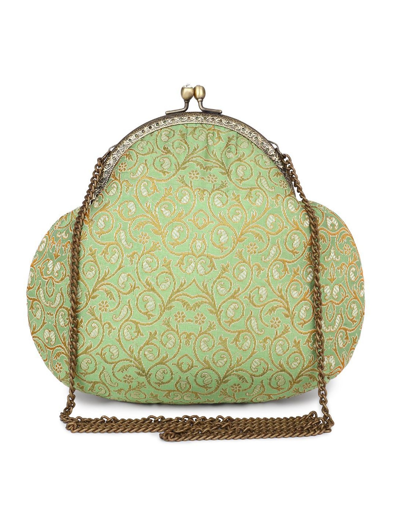 Tarini Nirula Araa Green Embroidered Small Clutch