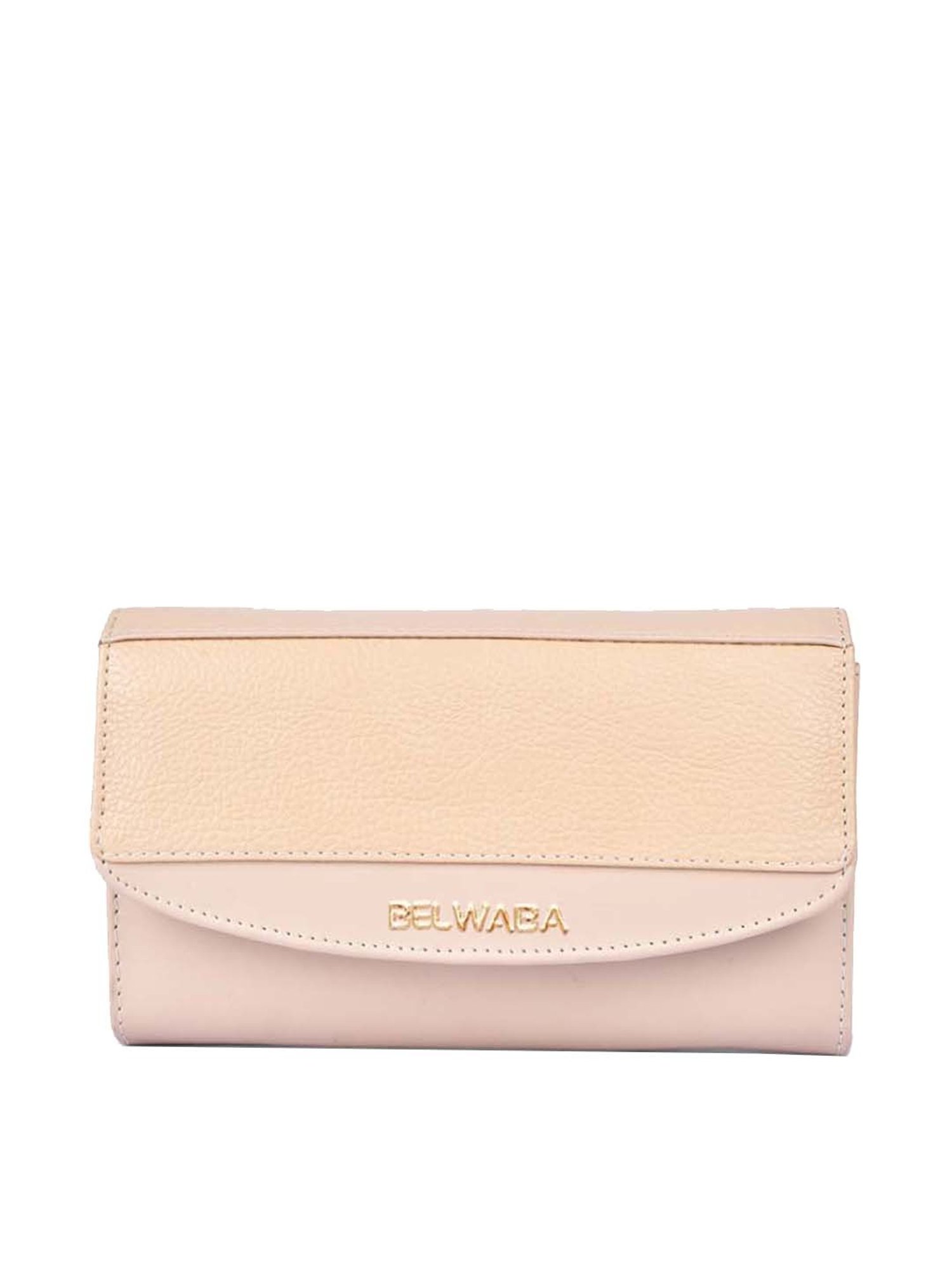 BELWABA Beige Textured Wallet for Women