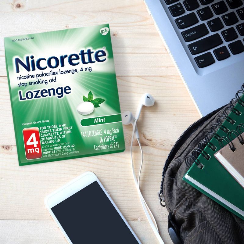 Nicorette 4mg Mint Nicotine Polacrilex Lozenge - 144ct