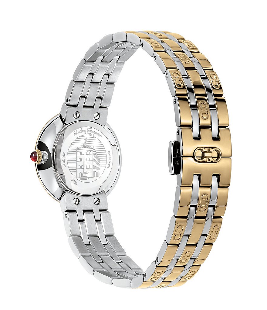 Salvatore Ferragamo Swiss Forever Two Tone Stainless Steel Bracelet Watch