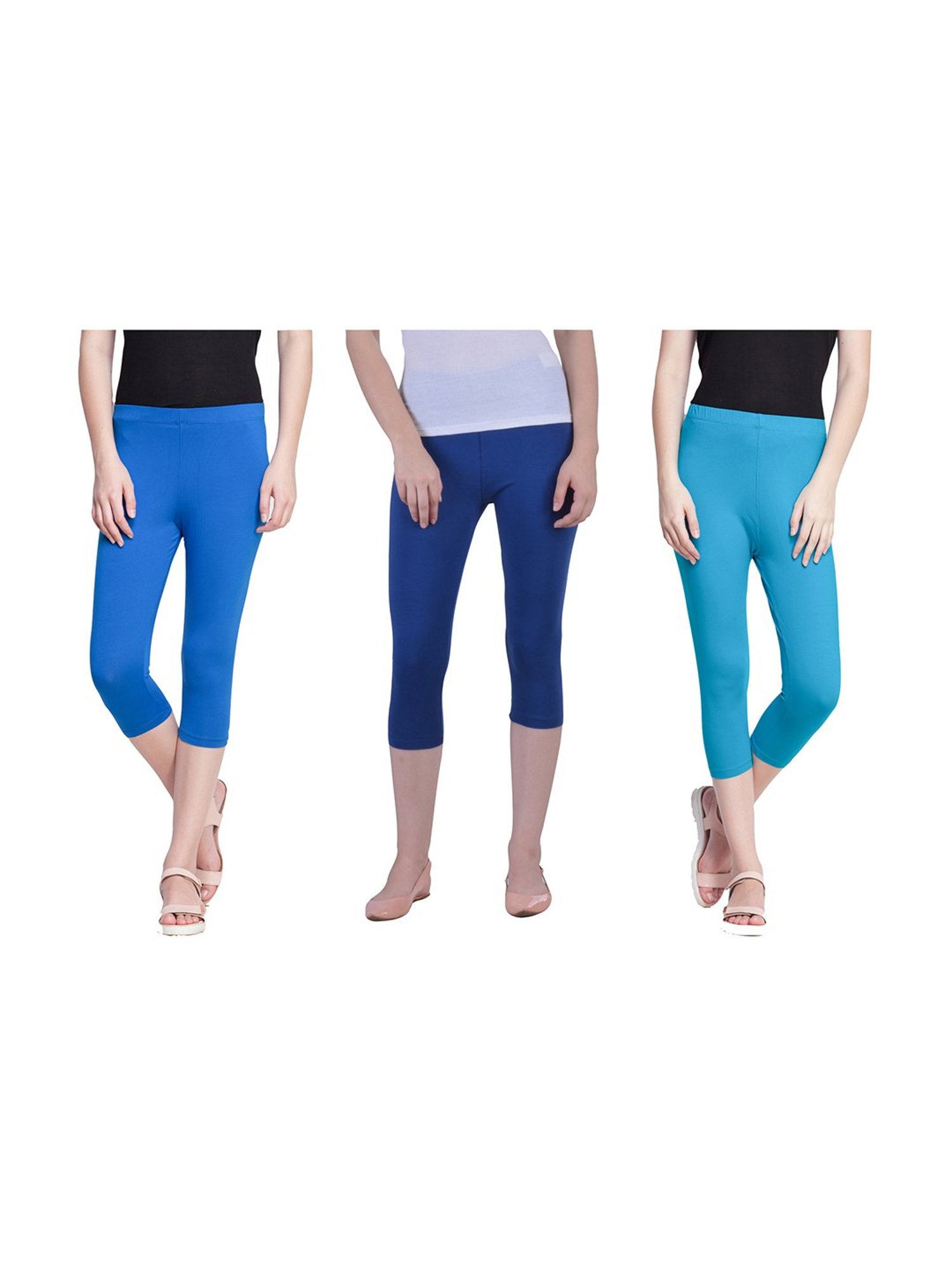 Dollar Missy Multicolor Slim Fit Capris Pack of - 3