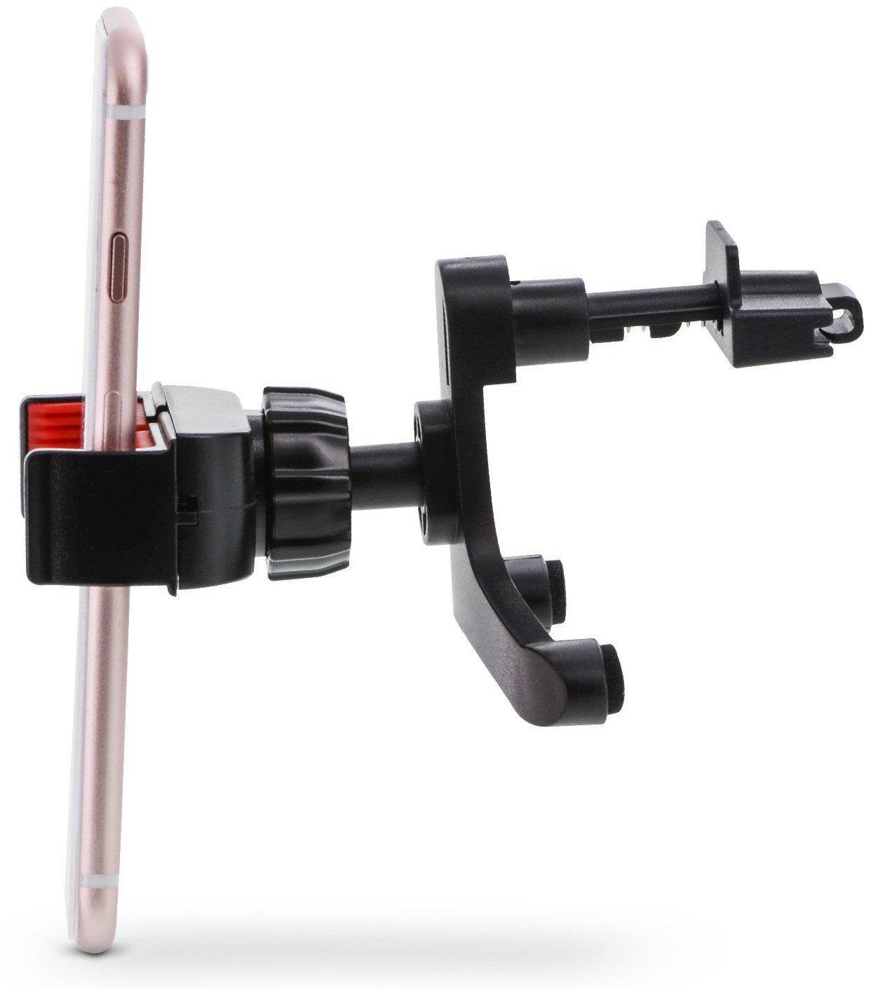 Aduro U-Grip Smartphone Car Mount, [Air Vent] Grip Mount Works with All Mobile Phones - 360 Rotation, Strong Grip, One Handed Operation, (Black/Red)