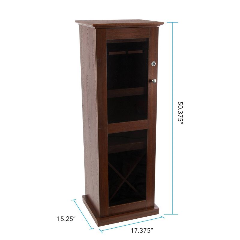 Herrin Locking Bar Cabinet Chestnut - Atlantic