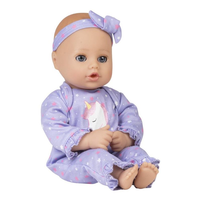 Adora Playtime Baby Doll Unicorn Glitter, 13 inch Soft Doll, Open/Close Eyes, Best Baby Girl Gift for Age 1+