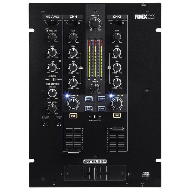 Reloop RMX-22i 2+1 Channel DJ Mixer with Digital FX & Smart Device Connectivity