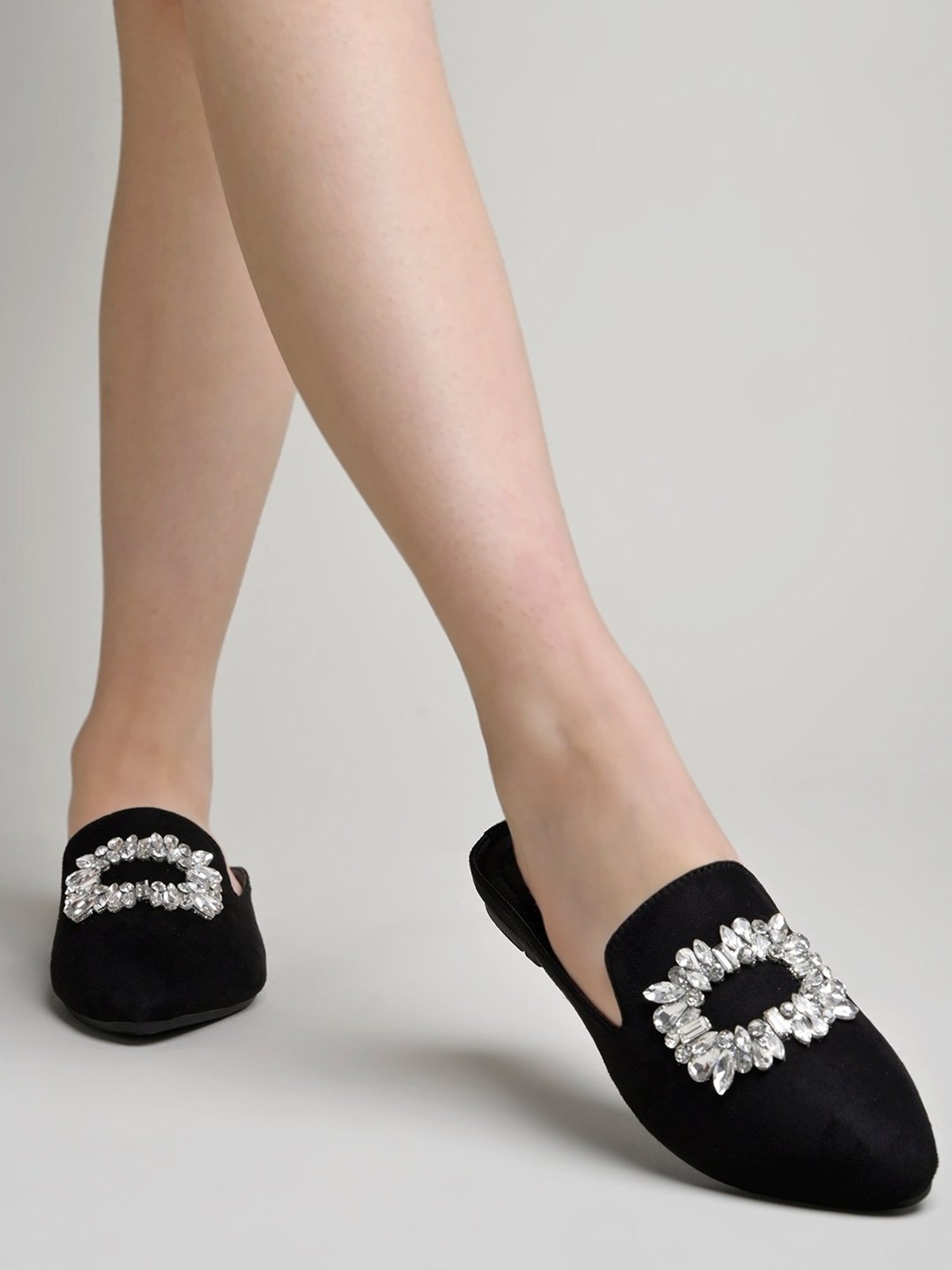 Shoetopia Women's Black Mule Shoes