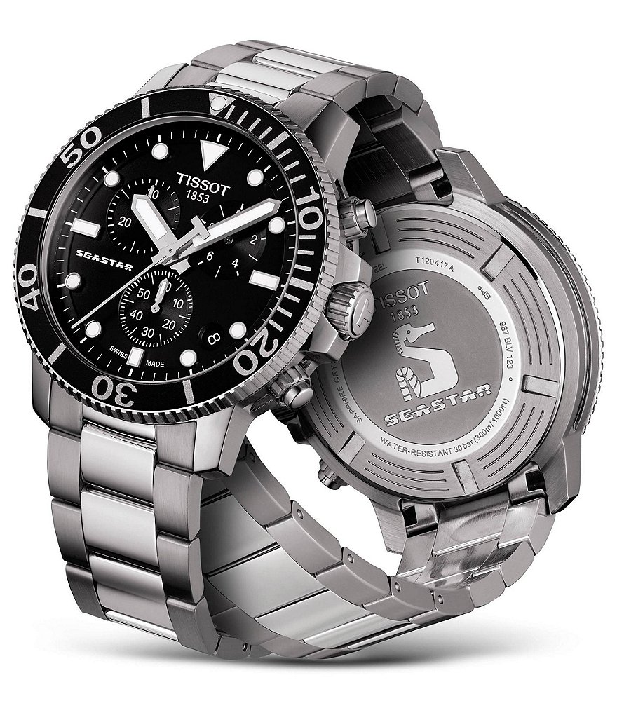 Tissot Seastar 1000 Black Dial Chronograph Watch
