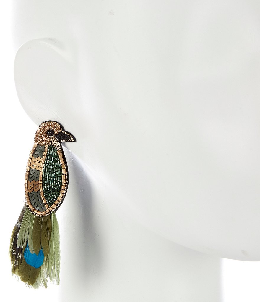 Anna & Ava Beaded Bird Drop Earrings