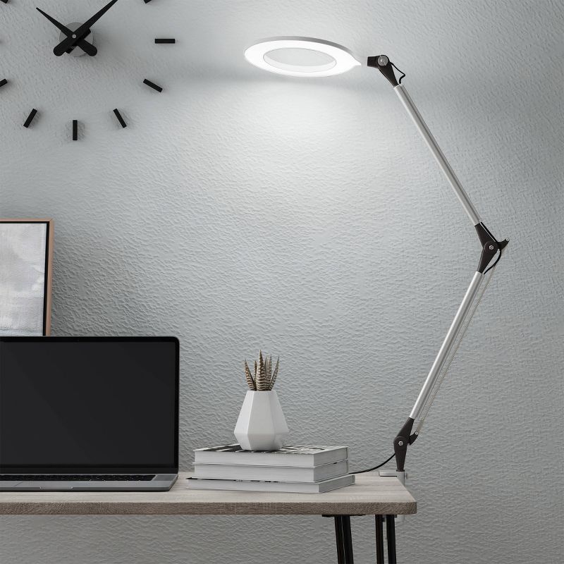 Swing Arm Architect Task Lamp with Clamp (Includes LED Light Bulb)