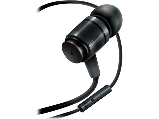 GOgroove Rugged AudiOHM RNF Black Ergonomic Earbud Headphones with Lifetime Warranty, Handsfree Mic and Military Grade Materials - Works With Apple , Samsung , HTC and More