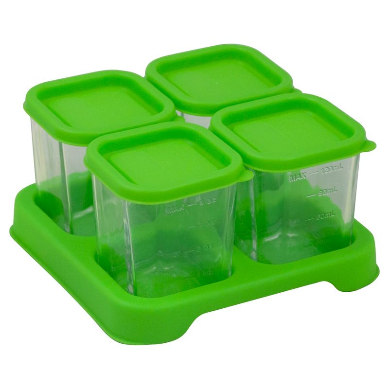 green sprouts Fresh Baby Food Glass Cubes 4oz 4pk - Green