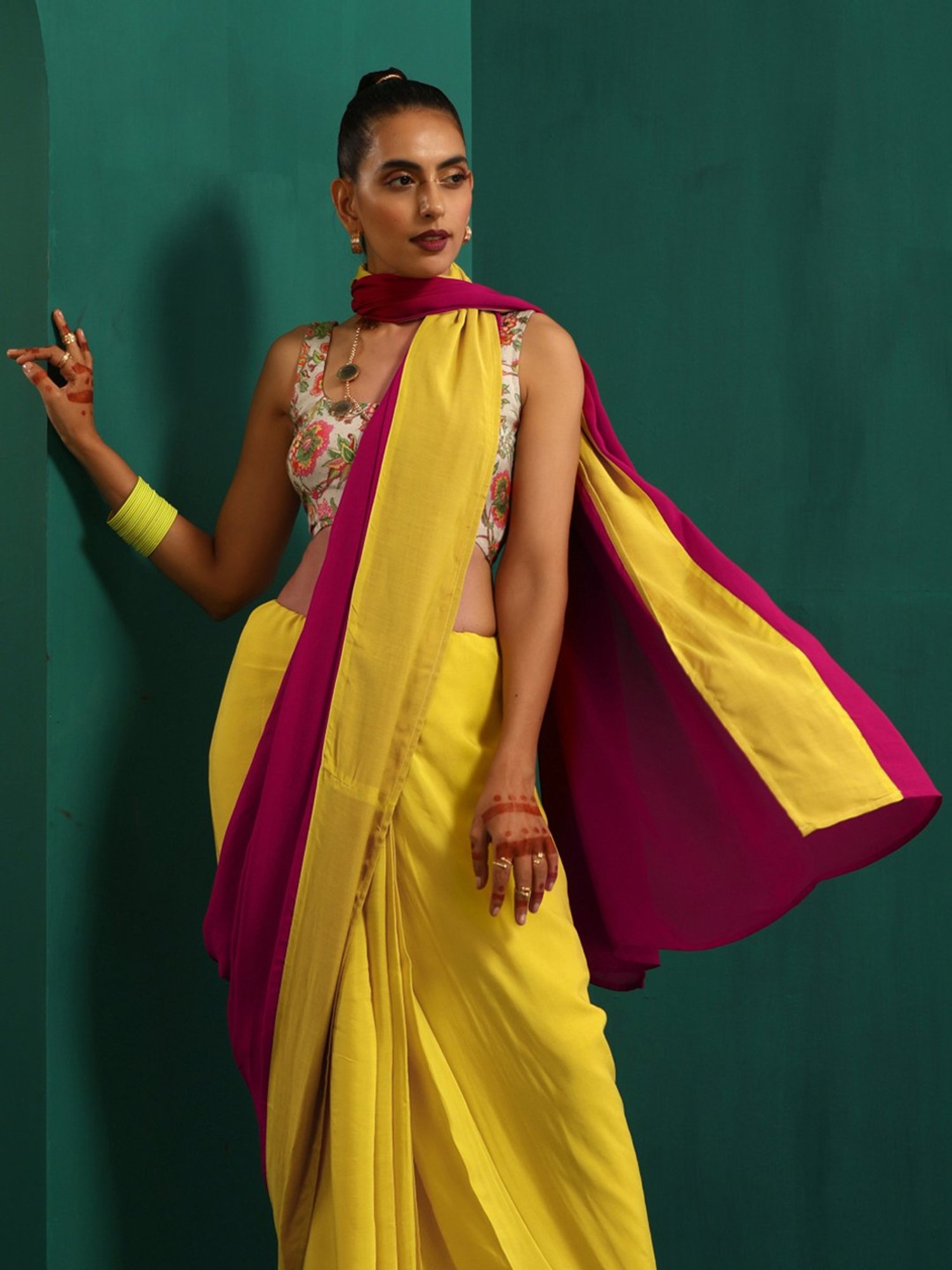 true Browns White Floral Print Blouse