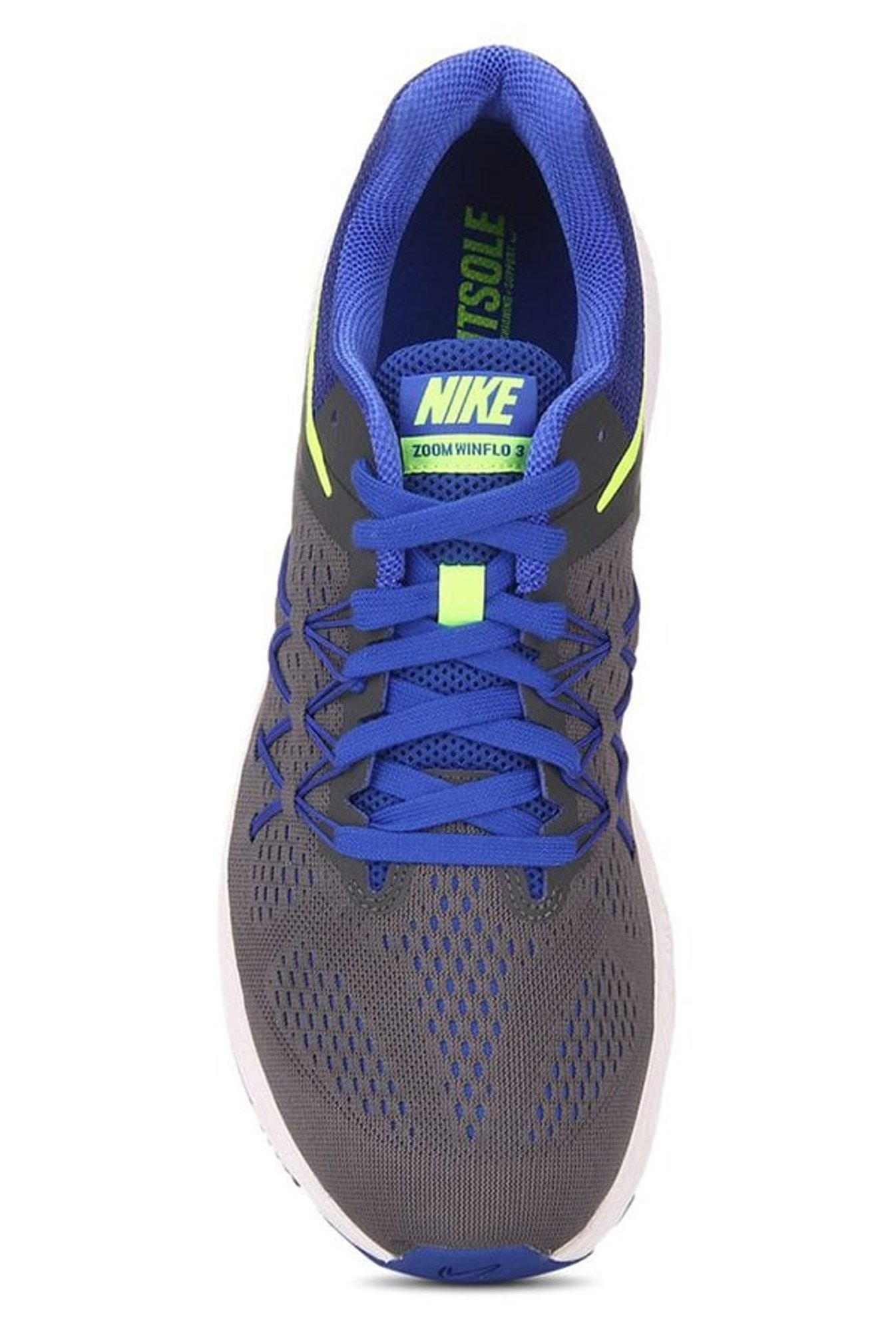 Nike Zoom Winflo 3 Charcoal Grey & Blue Running Shoes