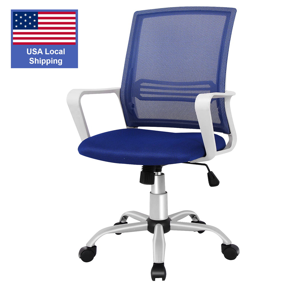 SMUGDESK Home Office Chair, Mid Back Mesh Office Computer Swivel Desk Task Chair, Ergonomic Executive Chair with Armrests