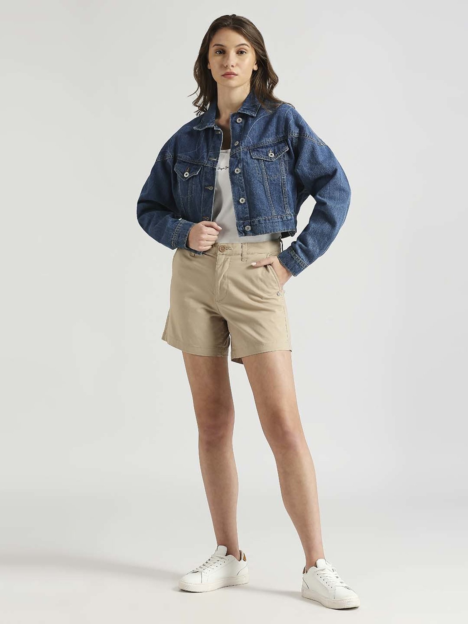 Pepe Jeans Beige Cotton Shorts