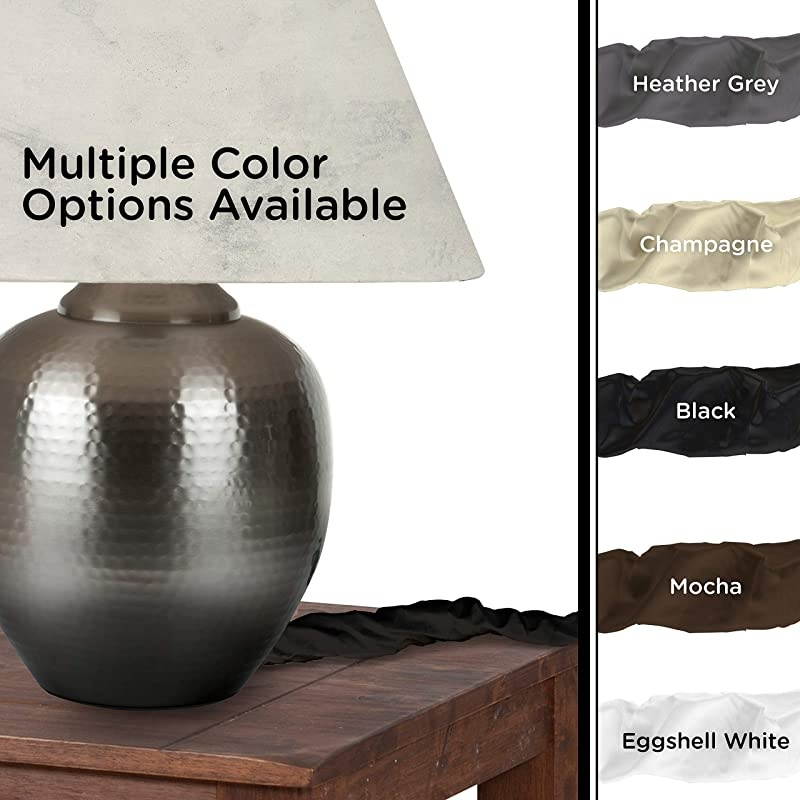 Black Fabric Cord Cover 2 Pack 6 ft Hides Lamps Light Fixtures and Desks Cable Management Easy Installation 48658