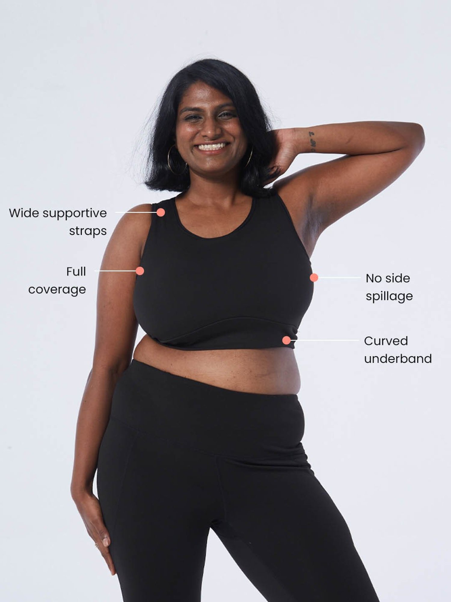 BlissClub Black The Ultimate Comfort Sports Bra