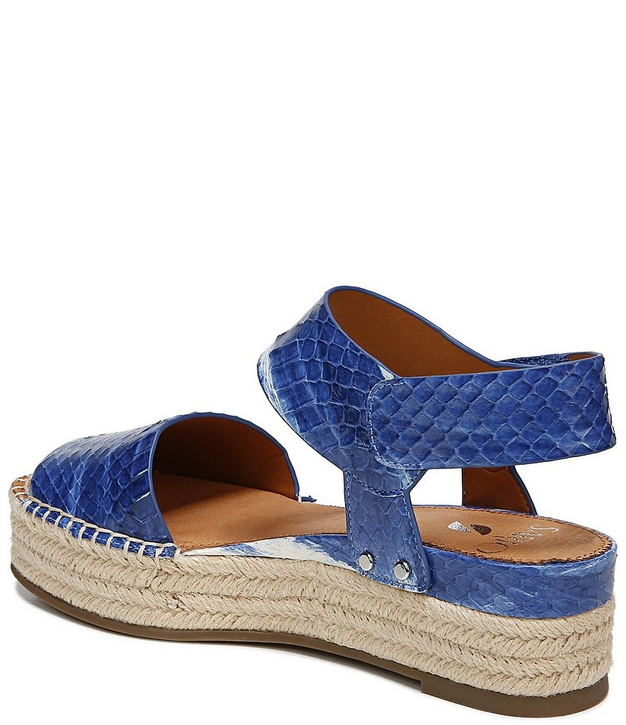 Sarto by Franco Sarto Oak3 Snake Print Leather Espadrille Platform Sandals