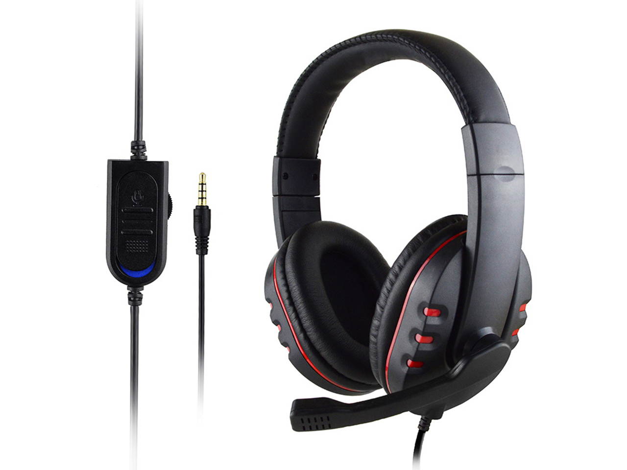 Gaming Headset, HI-FI Audio Quality Wired Crystal Clarity Sound Professional Headphones with Microphone for Mac Laptops Tablet Phone, 3.5 MM