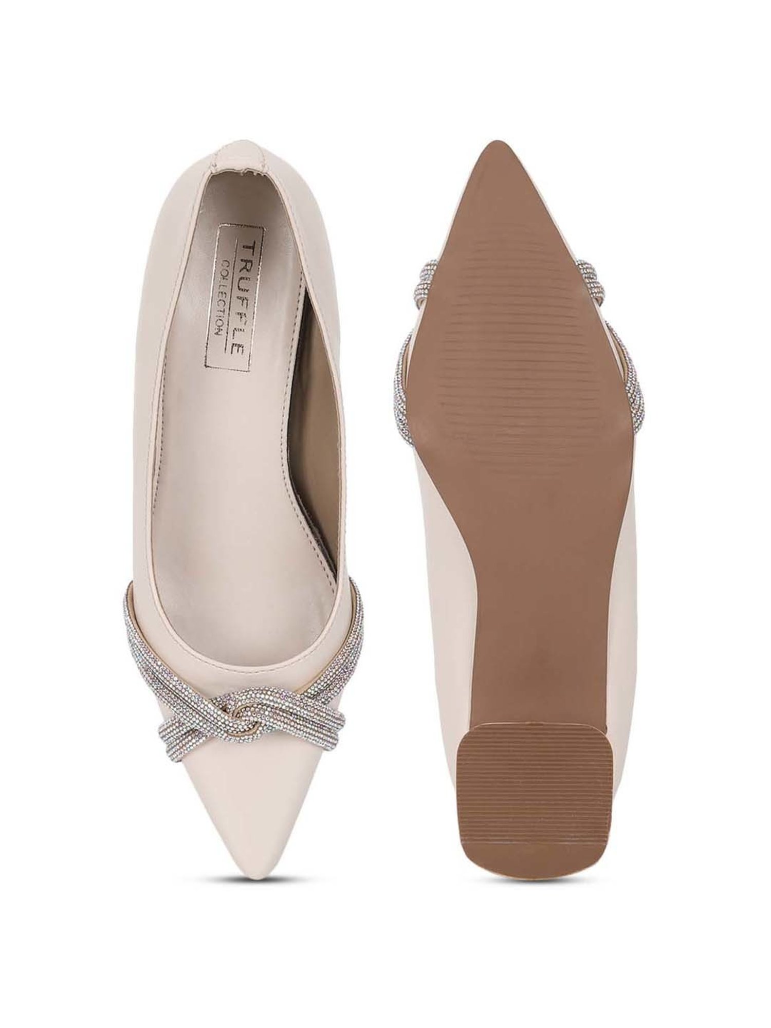Truffle Collection Women's Cream Casual Pumps