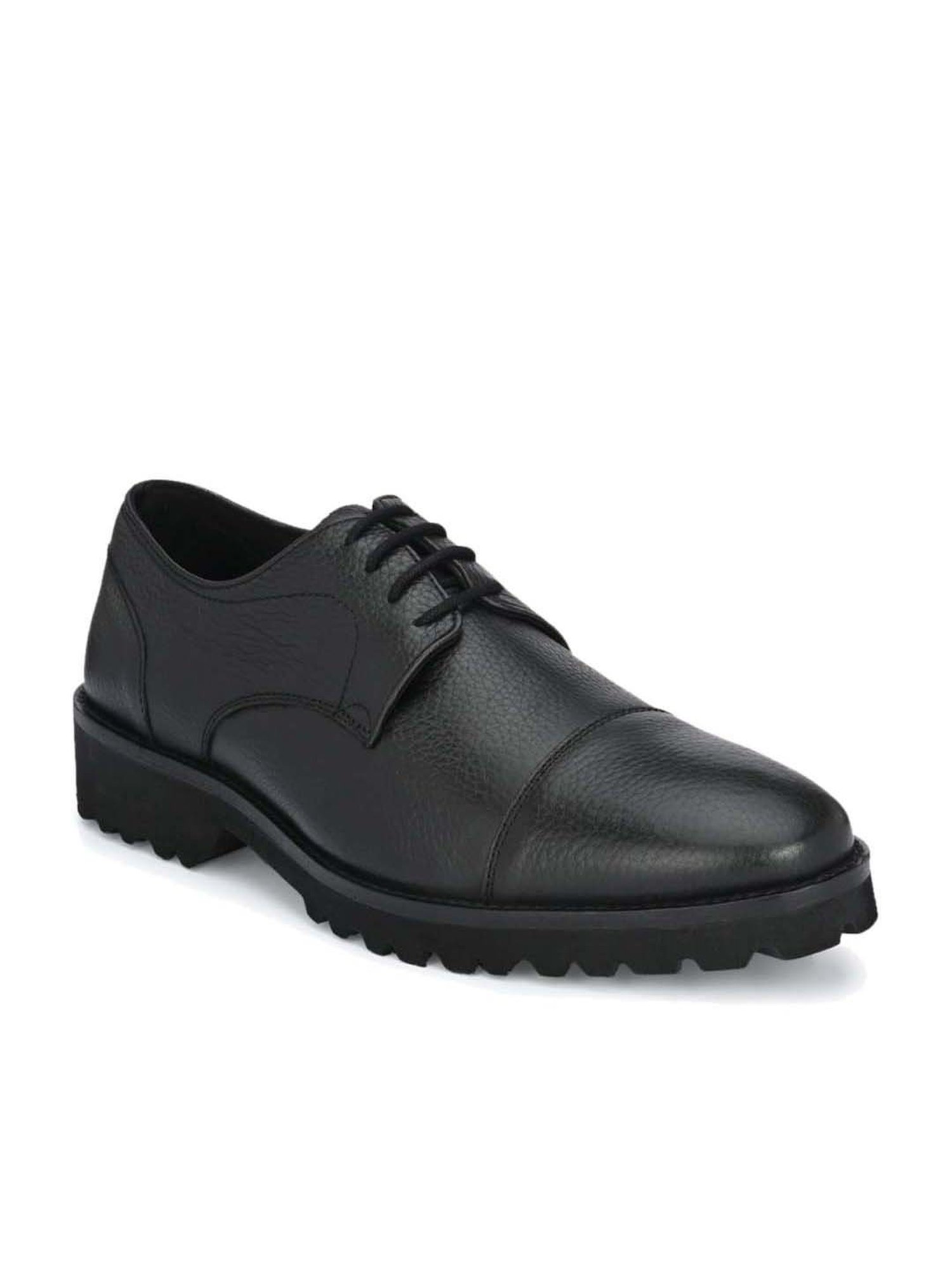Delize Men's Black Derby Shoes