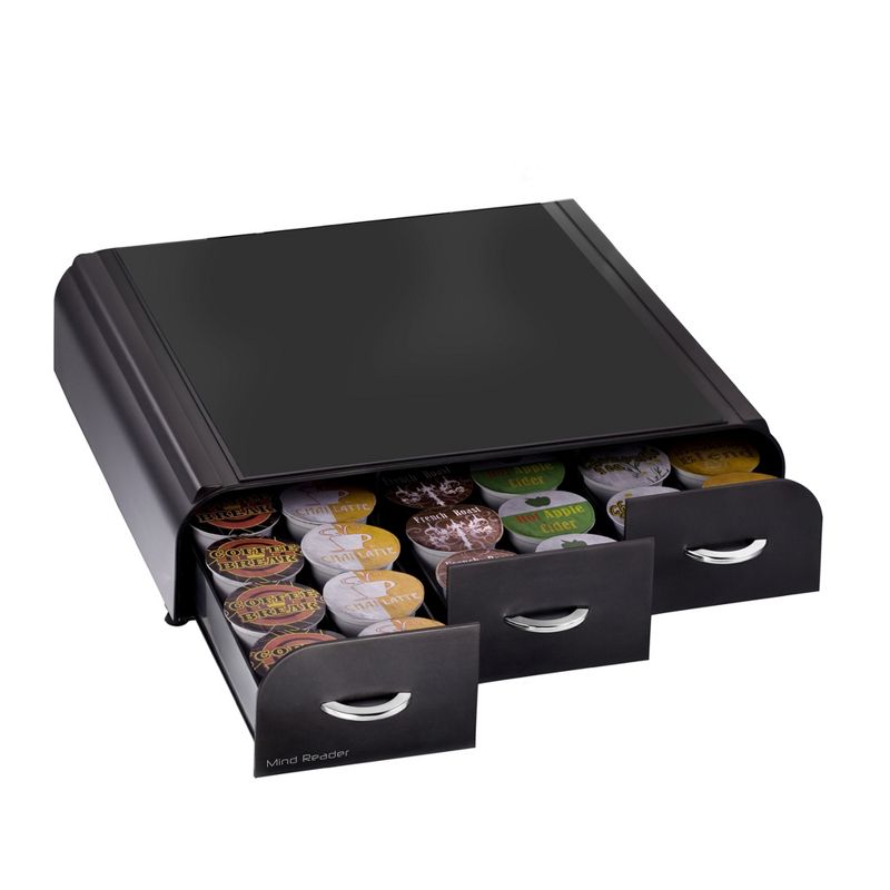 Mind Reader 36 Capacity 'Anchor' Triple Drawer K-Cup Coffee Holder Drawer, Black